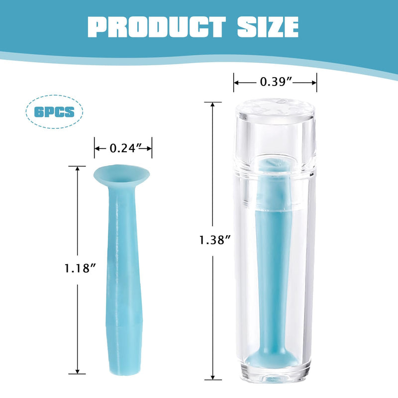[Australia] - Pack of 6 contact lens insertion aids, contact lens suckers, contact lens removers, contact lens suckers, contact lens suckers, hard lenses, for soft and hard lenses (blue) 