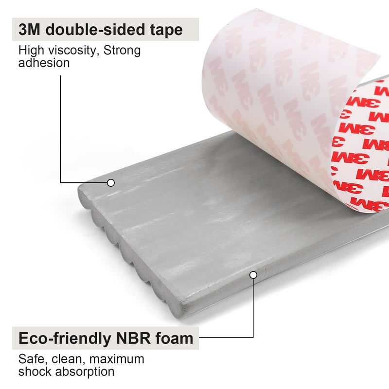 [Australia] - Upgrade Baby Proofing Edge Corner Protector, 16.4ft Edge Guards Padding with 3M Adhesive, Extra-Wide Soft Rubber Foam padding, Furniture,Sharp Edge Safety Corner Edge Bumper Guard-Gray Gray 
