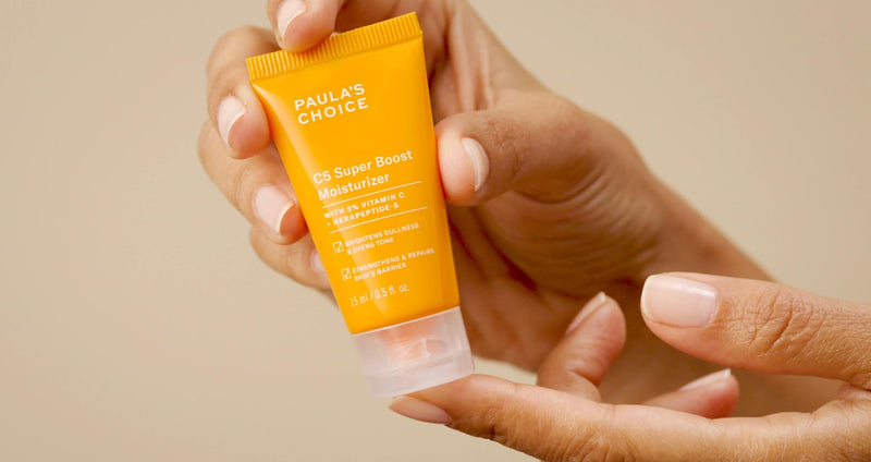 Paula's Choice C5 Super Boost Face Moisturizer with 5% Vitamin C | Daily Face Lotion with Squalane for Discoloration, Uneven Tone, Fine Lines & Breakout-Prone Skin, Fragrance-Free Travel Size - 0.5 Fl Oz