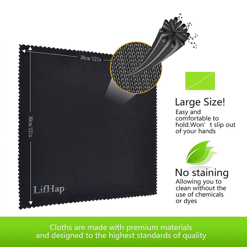 [Australia] - Extra Large Microfiber Cleaning Cloths(12"x 12") for Eyeglasses,Sensitive Optics, Electronic Screens, Cell Phones,Lens,Glasses, Camera Lenses| Eyeglass Cleaner Cloths Wipes for All Delicate Surface 