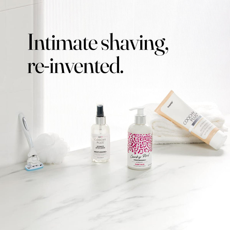 [Australia] - IntiMD Coochy Plus Intimate Shaving Cream Fragrance Free For Pubic, Bikini Line, Armpit and more - Rash-Free, Prevents Razor Burns & Bumps, In-Grown Hair, Itchiness 8oz Tube 