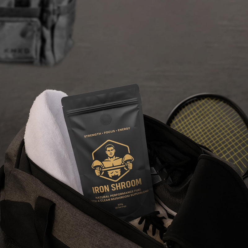 Iron Shroom by Cognitive Brews Chocolate Functional Performance Powder | Whey Protein, Creatine & 4 Mushroom Super Blend | 300g | 30 Servings Iron Shroom (Creatine)