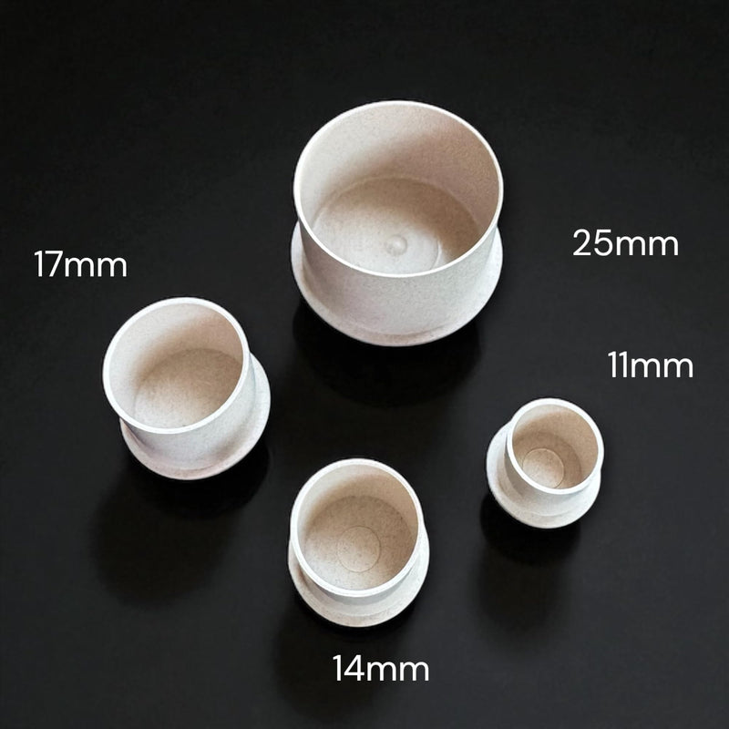 [Australia] - (500pcs) XL Tattoo Ink Cups Plastic Free, Wheat Straw Material Multiple Sizes (25mm XL) 25mm XL 