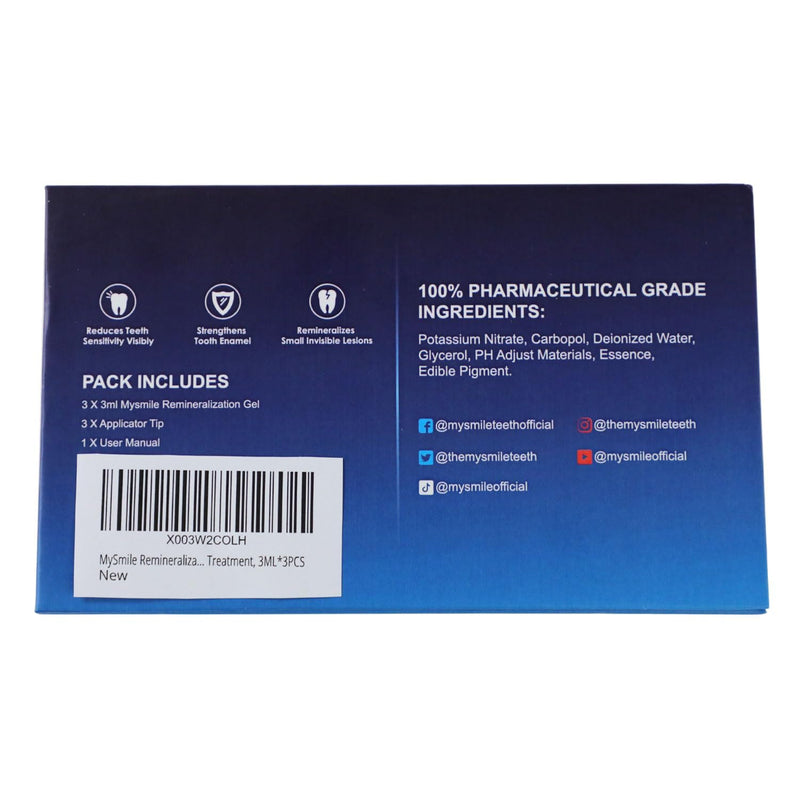 [Australia] - MySmile Remineralization Gel, Remineralizing Gel for Reduce Teeth Sensitivity After Teeth Whitening, Teeth Desensitizing Gel, Strengthen Tooth Enamel, Great for Sensitivity Treatment, 3ML*3PCS 1 Fl Oz (Pack of 3) 