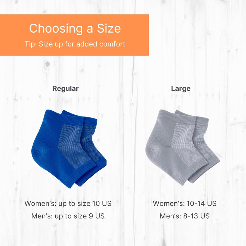 [Australia] - NatraCure Vented Moisturizing Gel Heel Sleeves (Color: Royal Blue) - 3 Pairs - (608-M-RB CAT3PK) - Size: Regular Pack of 3 