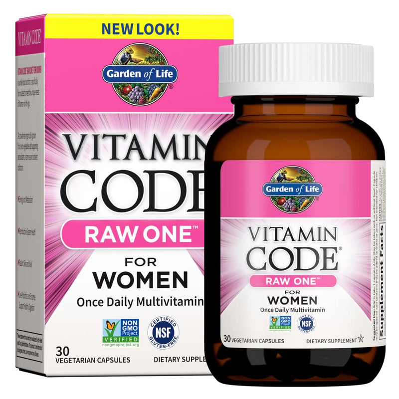 Garden of Life Women's Multivitamin, Vitamin Code Healthy Blood, Raw One for Women Multivitamin 30 Count, Healthy Blood 60 Count