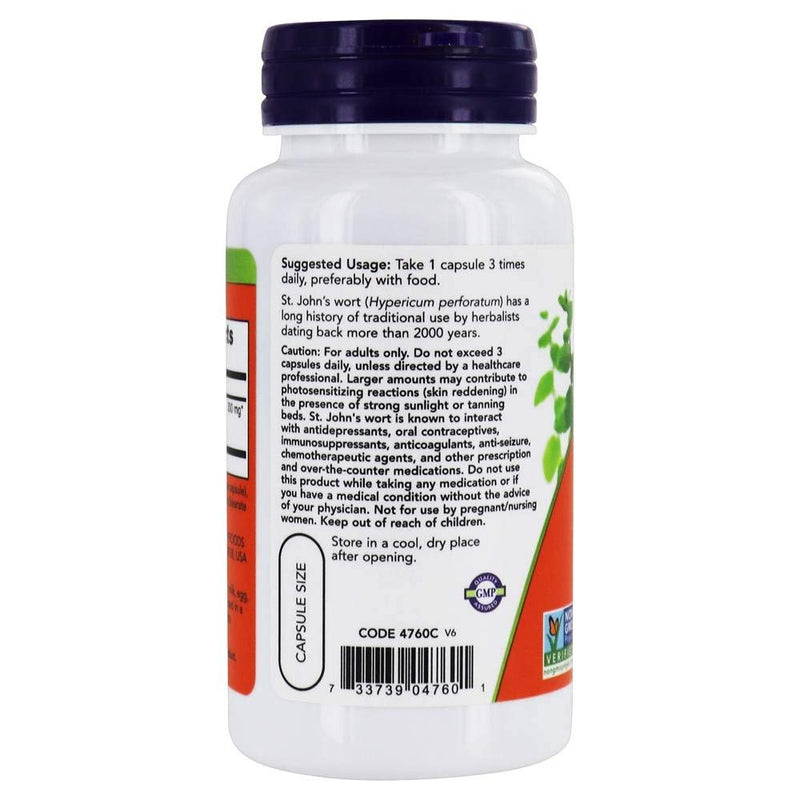 Now Foods St. John's Wort 300mg 100 Vcaps