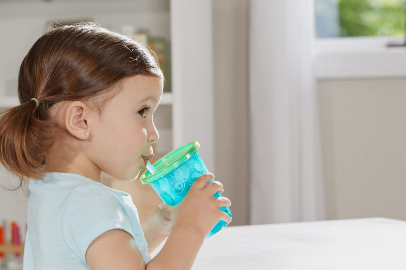 [Australia] - The First Years Take & Toss Toddler Straw Cups - Spill Proof and Dishwasher Safe Toddler Cups with Straws - Toddler Feeding Supplies - 10 Oz - 4 Count Neon Rainbow one size 