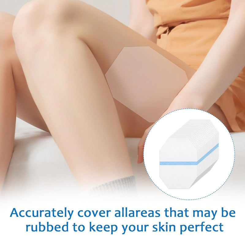 50 PCS Thigh Lift Tape, Disposable Self Adhesive Thigh Chafing Rub Prevention Tape Patches, Thin Inner Thighs Friction Pad, Prevents Chafing Wear Resistant