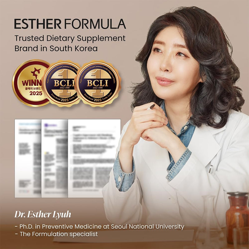 ESTHER FORMULA Biotin Strips (30 ct) - Fast-Absorbing Oral Strips | Biotin Supplement with Bamboo Extract for Healthy Hair, Strong Nails & Beauty Support, Sugar-Free
