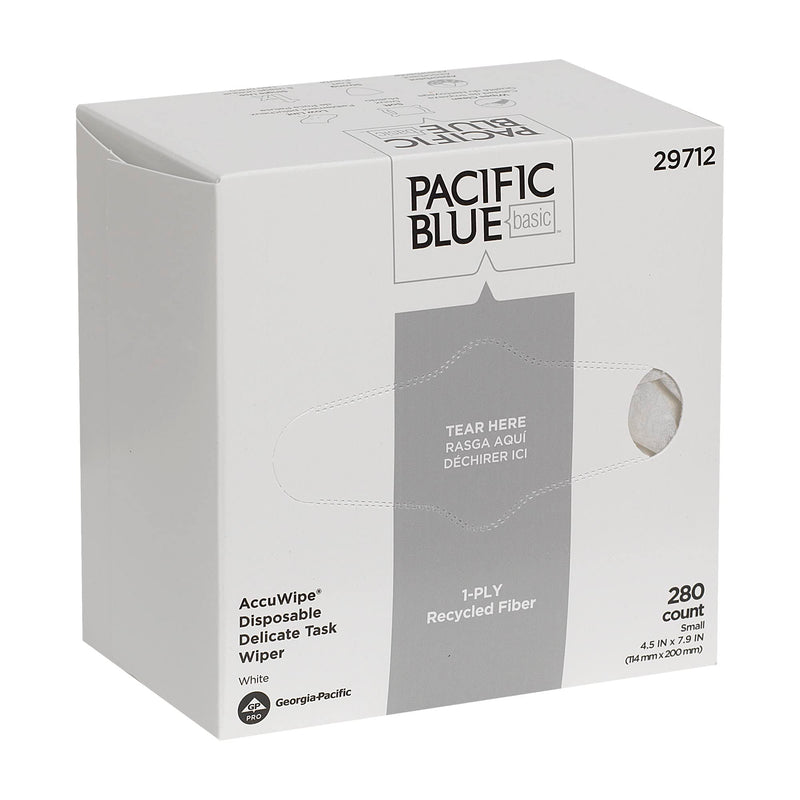 [Australia] - AccuWipe Delicate Task Wipe Recycled Light Duty White NonSterile 1 Ply Tissue 4-1/2 X 8-1/4 Inch Disposable (Box of 280) 