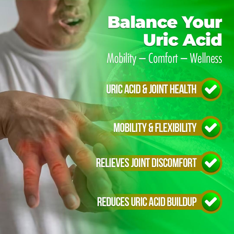 – Vitatonic Uric Acid Balancing Aid for Both Genders - Herbal Joint Care Detox Solution – Enhance Mobility - GMO-Free, Gluten-Free - 60 Capsules. (1) 1