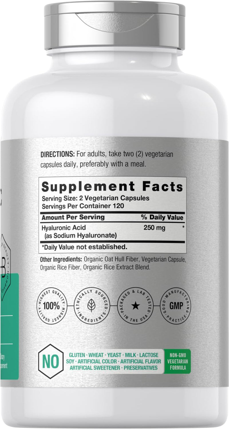 [Australia] - Horb√§ach Hyaluronic Acid Capsules | 250 mg | 240 Count | Non-GMO and Gluten Free Supplement 240 Count (Pack of 1) 
