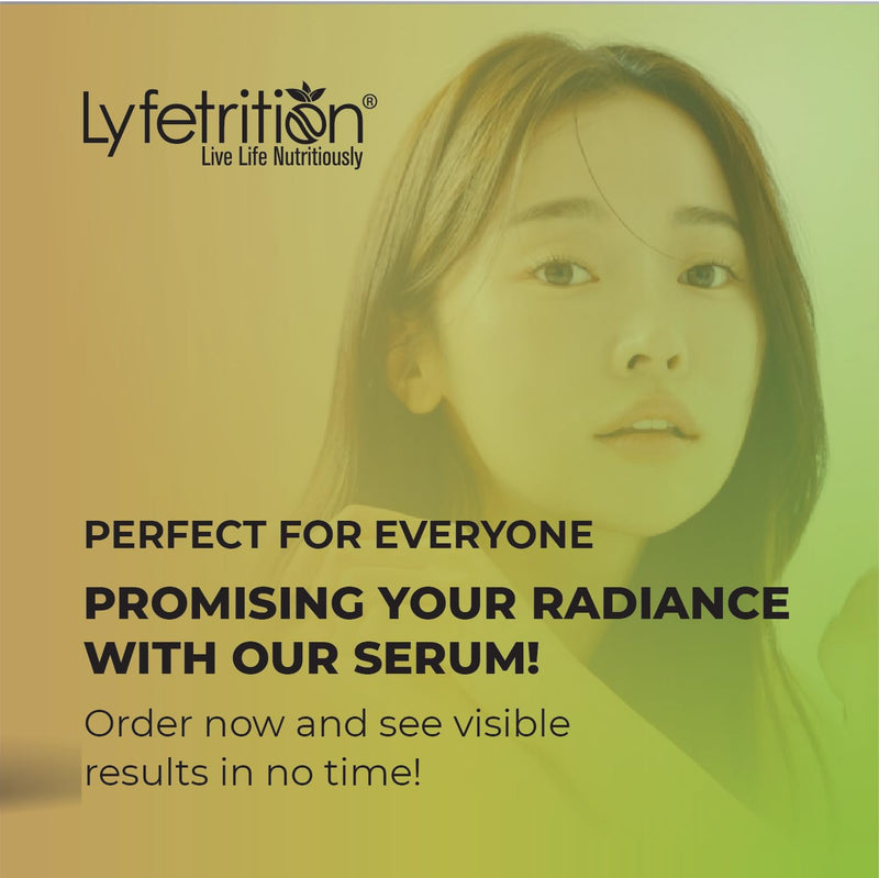 Lyfetrition Collagen Boost Face Serum Enriched With Vitamin C, Hyaluronic Acid & Jojoba Oil, Reduces Wrinkles, Heals, And Repairs Skin, Facial Serum For Visibly Firm And Smooth Skin, 12 Oz
