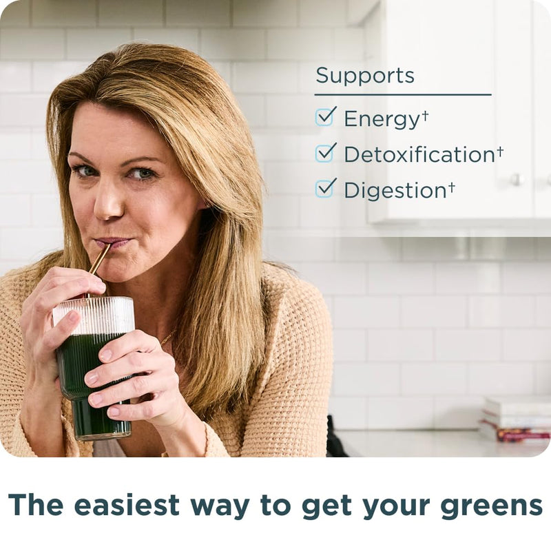 [Australia] - Ancient Nutrition Super Greens Powder, Organic Superfood Powder with Probiotics Made with Spirulina, Chlorella, Matcha, and Digestive Enzymes, 25 Servings, 7.05oz 