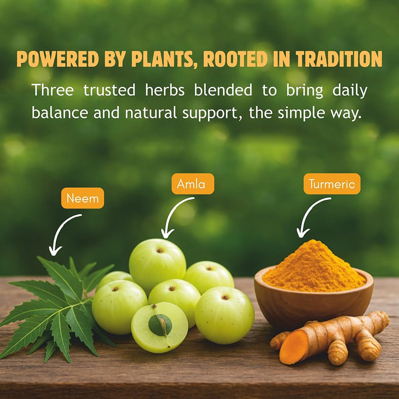 [Australia] - Neem Turmeric Capsules with Amla and Black Pepper 120 Veg Capsule | Made with Organic Neem, Turmeric and Amla | 60 Days Supply 120 Count (Pack of 1) 