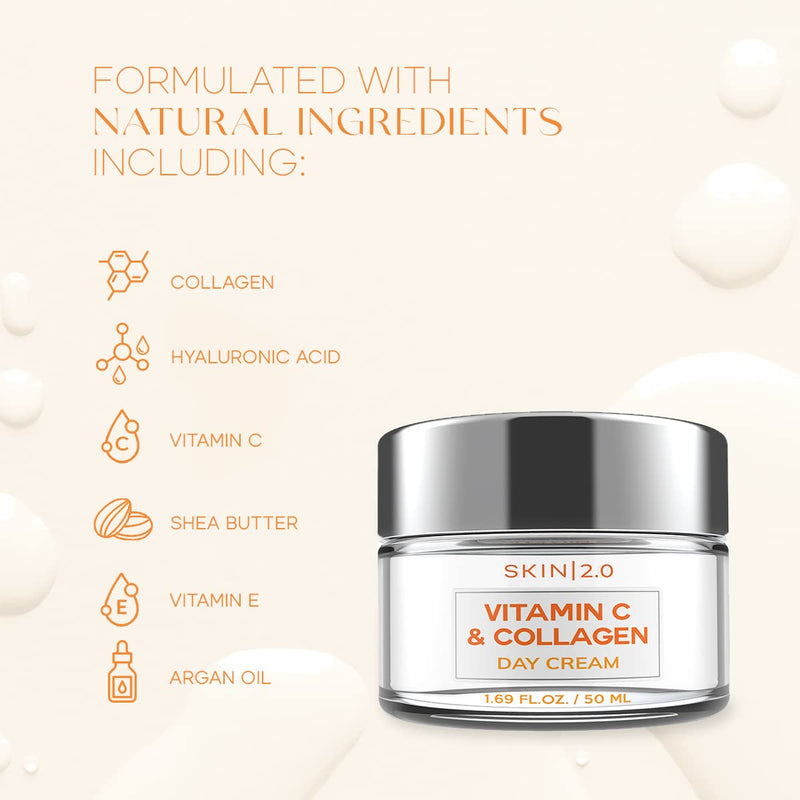 Skin 2.0 Vitamin C and Collagen Beauty Value Set - Serum, Moisturizer & Face Sheet Masks