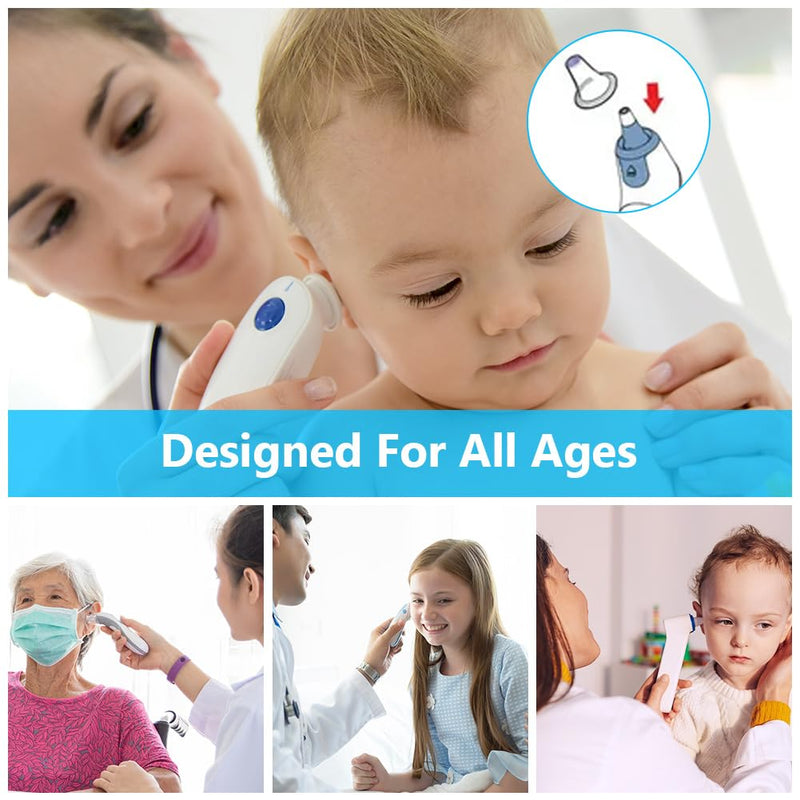 [Australia] - ACWOO Set of 100 for Braun clinical thermometer protective caps, clinical thermometer ear protective cover, replacement protective caps, for all Braun Thermoscan ear thermometers and other types of digital thermometers 100 pieces 
