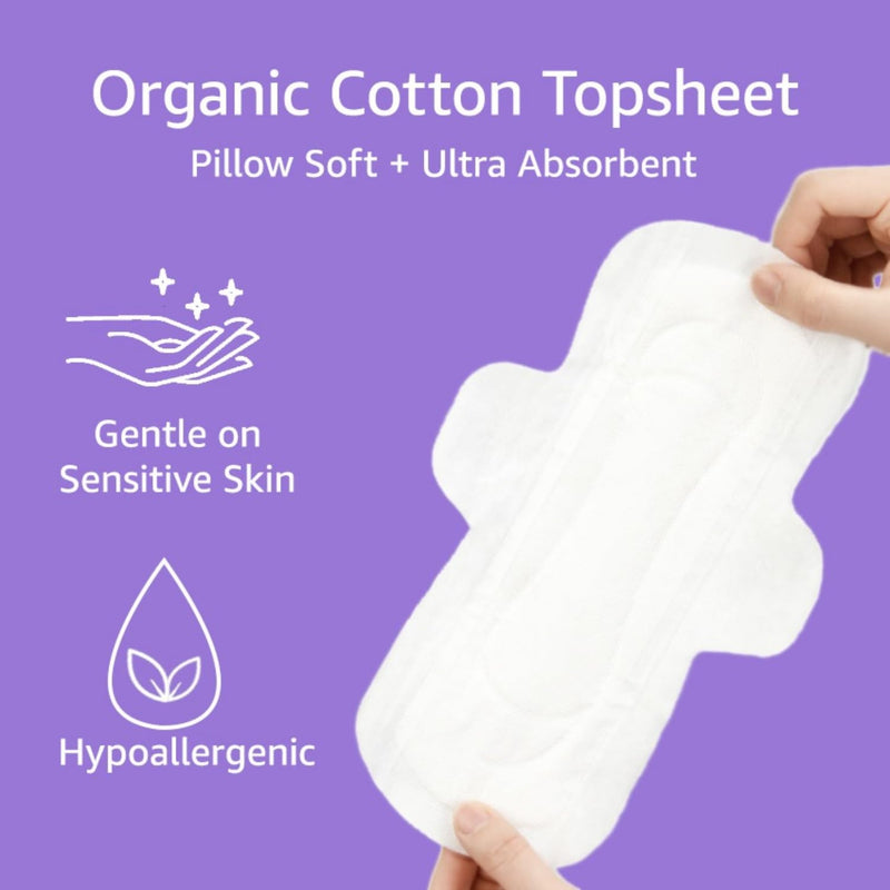 [Australia] - Super Long Overnight Pads Sanitary Pads, 100% Organic Cotton from Texas, Heavy Absorbency, Powerful Leak Protection, Unscented, Extra Long Length Pads for Women (10 Count) Super Long Pad 10 Count (Pack of 1) 