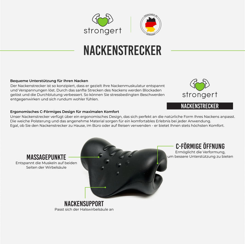 [Australia] - STRONGERT neck stretcher, neck and shoulder relaxer, posture correction of neck muscles, orthopedic cervical traction device for pain relief from headaches and neck pain 