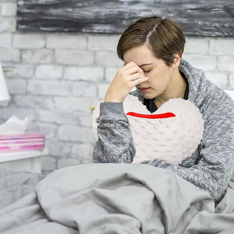 [Australia] - Heart Surgery Pillow for Open Heart Surgery,Chest Pillow with Pocket, Surgery Recovery Gifts for Patients Minky Dot (Grey) Grey 