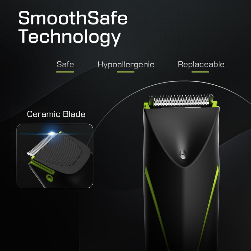 [Australia] - Electric Body Hair Trimmer for Men: Manscape Ball Trimmer Waterproof Pubic Hair Groomer Cordless Rechargeable Groin Shaver Replaceable Blade Wet/Dry Hygiene Razor Portable Body Grooming Travel Black 