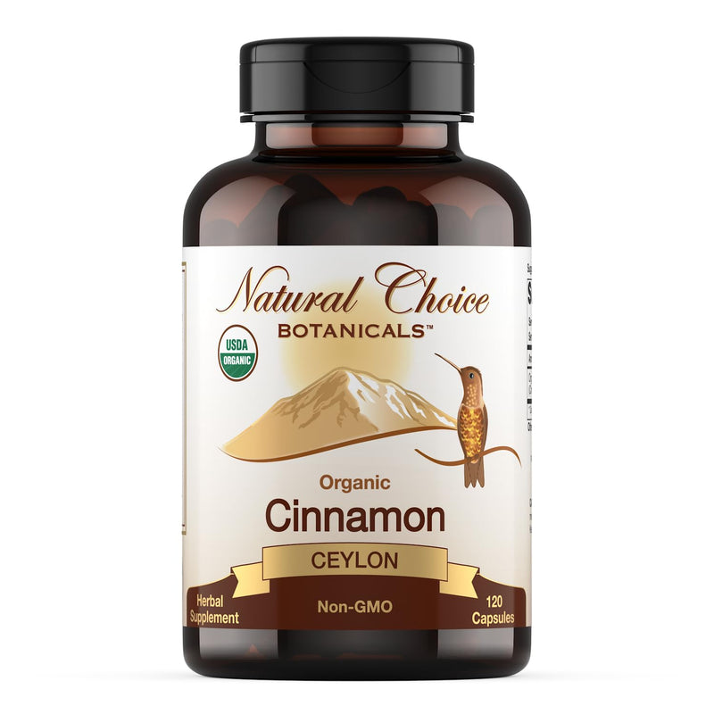 [Australia] - USDA Certified Organic Ceylon Cinnamon Capsules, Non-GMO Verified Supplement - 120 Capsules, 2 Month Supply 