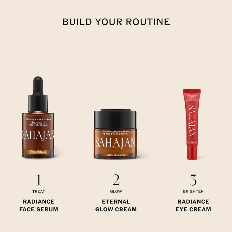 Sahajan Radiance Eye Cream, Niacinamide & Vitamin C, 0.5 fl oz | Ayurvedic brightening eye cream with adaptogens, visibly firms and reduces the look of puffiness and dark circles
