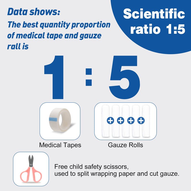 [Australia] - AZEN 30 Pack Gauze Rolls Bandages, 4 in x 4.1 Yards, Premium Medical Supplies & First Aid Supplies, Bandage Wrap Vet Wrap, Mummy Wraps 4IN C-30P 