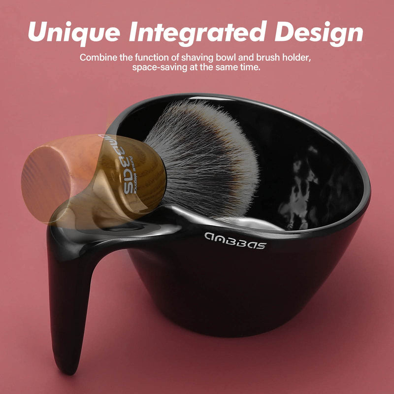 [Australia] - Anbbas Badger Hair Shaving Brush with 100g Shaving Soap Refill and Upgrade Lathering Way-POP Mug A5 Melamine,Foaming Set for Men Wet Shave,Women Girls Hair Removal Brown 