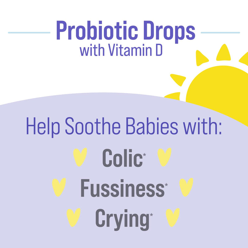 Culturelle Probiotics for Babies, Colic plus Soothing Drops From Culturelle, Helps Soothe Colic, Fussiness and Crying in Babies 0-12 Months, 7.5ml drops, One Month's Supply