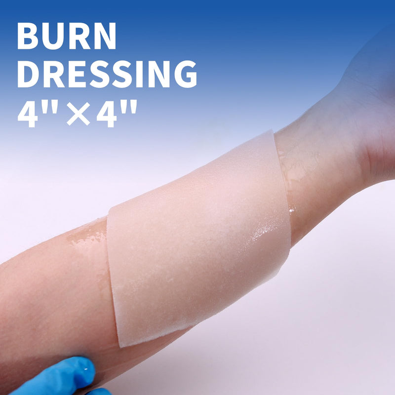 [Australia] - Dr.Med Burn Kit, 4pcs Burn Dressings 4x4”, 8pcs Burn Gel 3.5g, 4pcs Non-adherent Xeroform Petrolatum Gauze, Burn First Aid Cooling Soothing Cream with Bandage, Latex Surgical Gloves, Scissors, Tape 