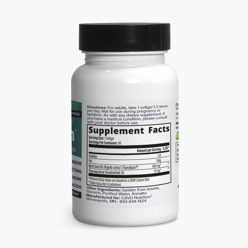 [Australia] - Cold Pressed Black Seed Oil | Only Patented USP-Grade Clinically Researched, Full-Spectrum, Cold Pressed Black Seed Oil | Standardized to 3% Thymoquinone | Low in Free Fatty Acids 1 