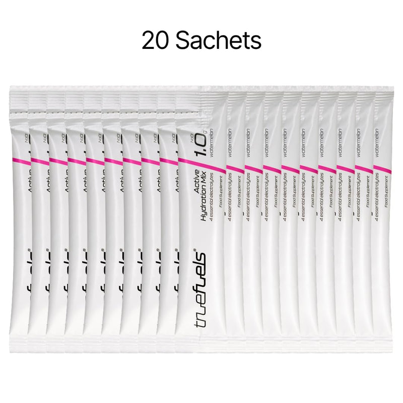 Watermelon Electrolyte Mix, 20 Sachets, with Coconut Water, Pink Himalayan Salt, Magnesium & Potassium, Zero Sugar, Natural Flavours (Watermelon) Watermelon