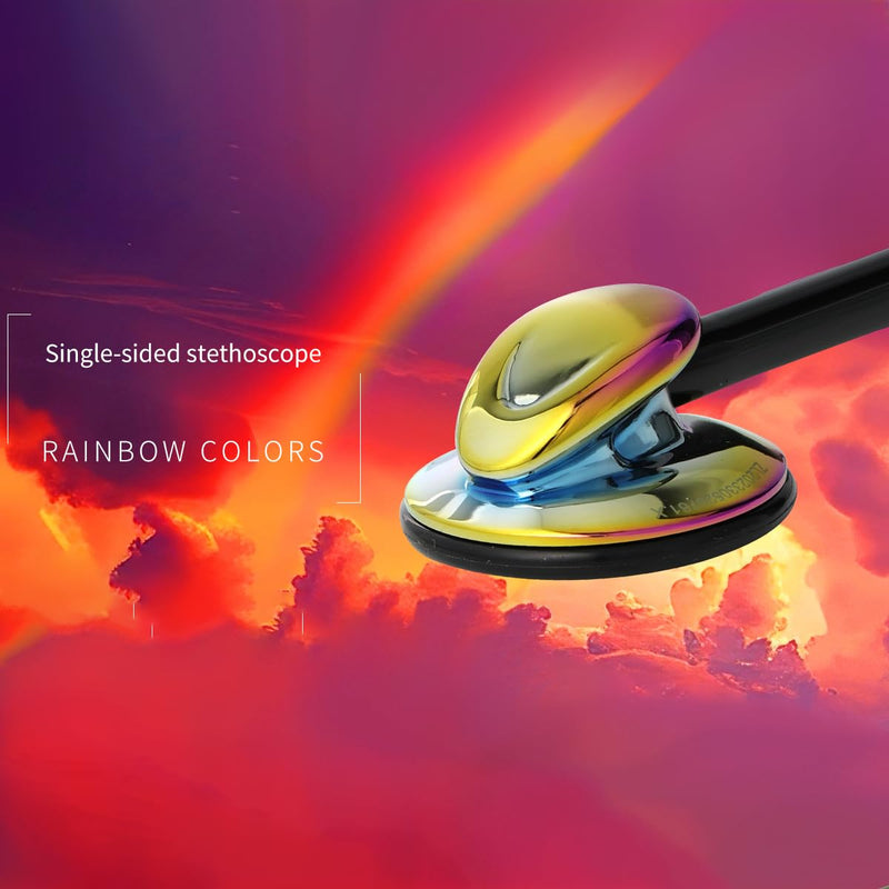 [Australia] - MaiWieel-Classic Stethoscope Rainbow Single Head Stethoscope for Nurses Doctor,EMT Student,Home Medical, Estetoscopio Doctor Accessories Medical Supplies.Alloy Chestpiece,Soft Eartips (Rainbow) 