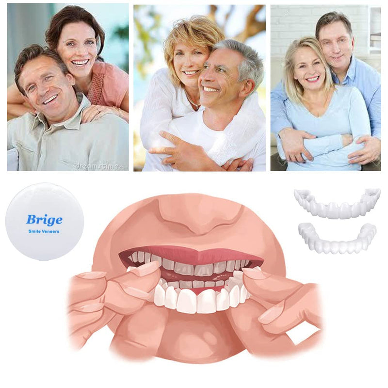 [Australia] - Denture Smile Teeth Customizable Temporary Perfect Fake Teeth Molds Braces for Snap in Instant &Confidence Smile 