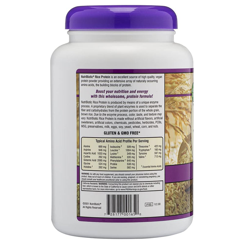 [Australia] - NutriBiotic ‚Äì Mixed Berry Rice Protein, 1 Lb 5 Oz (600g) | Low Carb, Keto-Friendly, Vegan, Raw Protein Powder | Grown & Processed Without Chemicals, GMOs or Gluten | Easy to Digest & Nutrient-Rich 