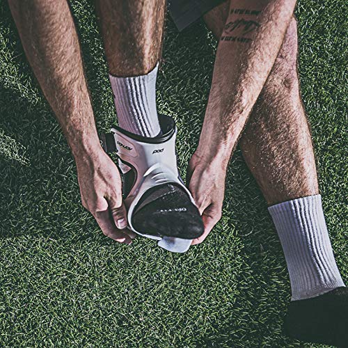 [Australia] - DonJoy Performance POD Ankle Brace, Best Support for Stability, Ankle Sprain, Roll, Strains for Football, Soccer, Basketball, Lacrosse, Volleyball - Large - Left - White 