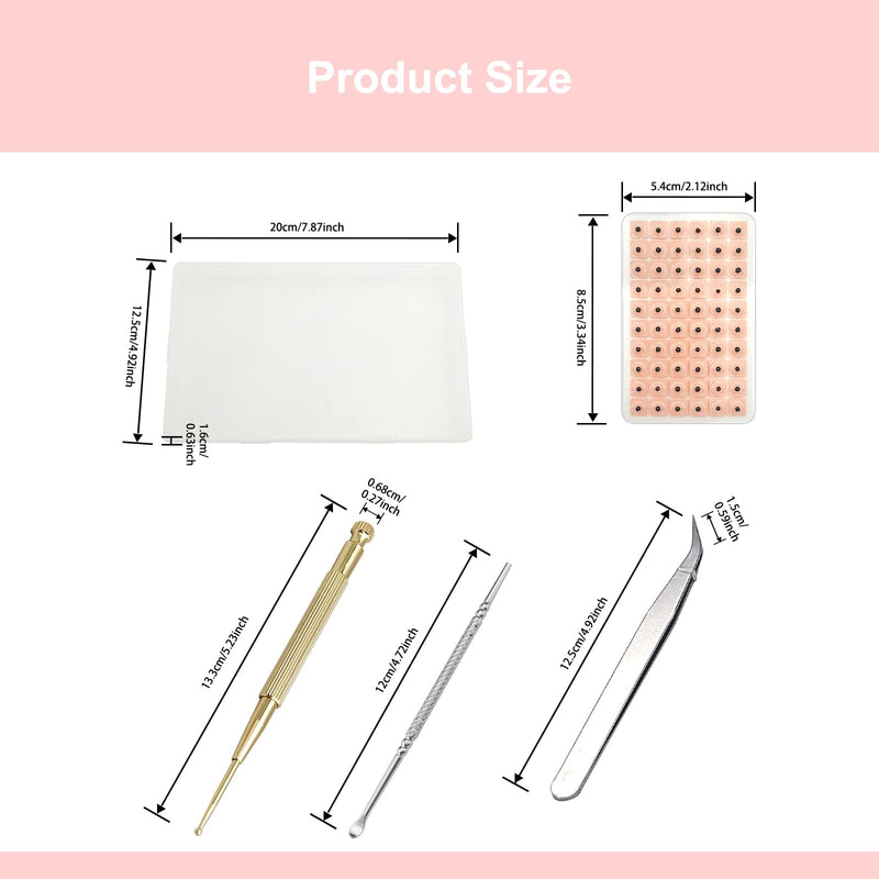 [Australia] - Ear Seeds Acupuncture Kit 600 PcsEar Press Seeds with Acupuncture Needle Ear Points Chart Guide Tweezer for Beginners Relief Facial Tools 