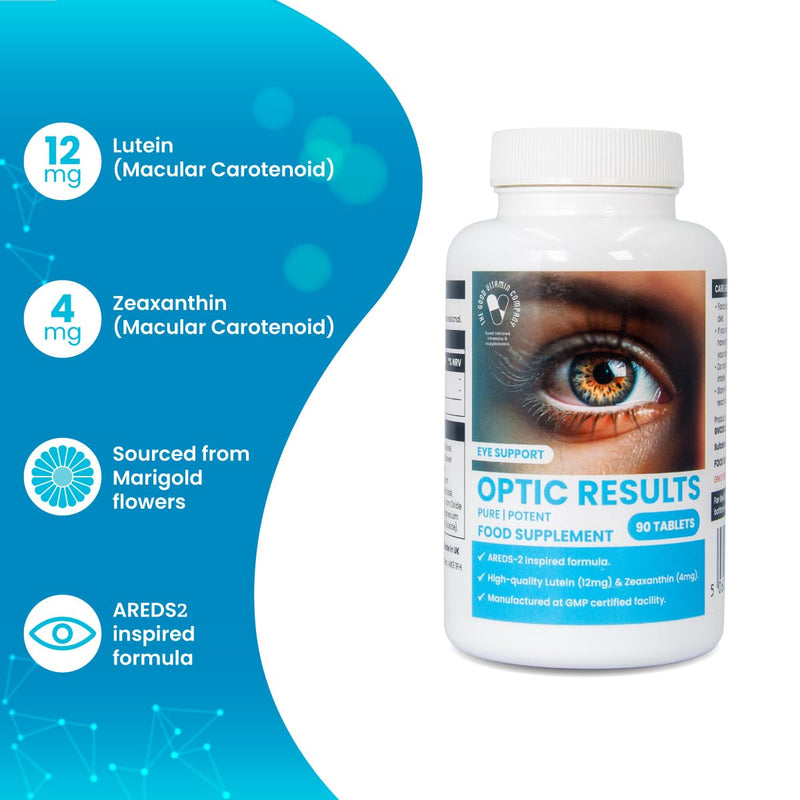 Simple Eye Health Supplement for Screen Users & Digital Lifestyles – Lutein & Zeaxanthin Tablets – Carotenoids - Supports Vision in a Digital World – 1-A-Day – UK Made - 90 Vegan GMO-Free Tablets
