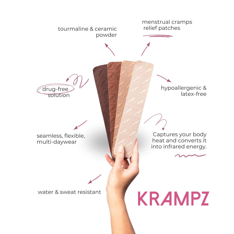 [Australia] - Krampz Menstrual Pain Relief Patches, Period Wellness, and Discomfort Support for Women, Tone 2 128 