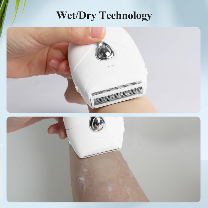 [Australia] - Women's Electric Shaver, TOUCHBeauty Women's Electric Shaver, Trimmer for Women for Body, Armpits, Legs and Bikini Zone, Compact Lady Shaver AG-1459W(White) White 