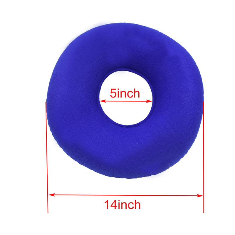 [Australia] - Inflatable Ring Cushion,Hemorrhoid Seat Cushion, Round Donut Pillow for Tailbone Pain, Round Wheelchairs Cushion, Hemorrhoid Pillow for Home, Car or Office Chair, No Inflatable Tube Blue 
