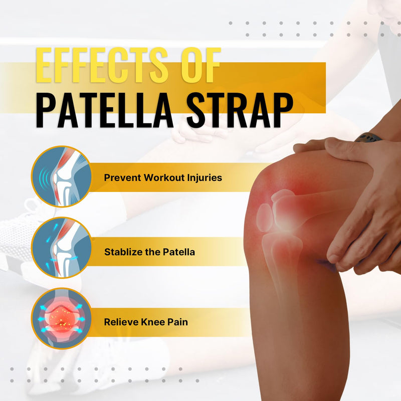 [Australia] - Fitgeno Knee Strap Patella Support: Knee Band for Patellar Tendon Pain Relief - Knee Brace for Tendonitis Jumpers Running Sports Basketball Men Women 2 Packs (Black) Black 