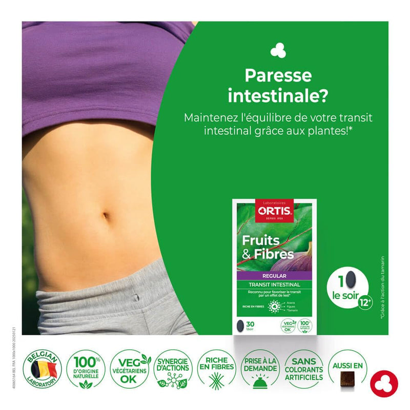 Ortis Frutta&Fibre Classico Integratore Transito Intestinale 30 Compresse
