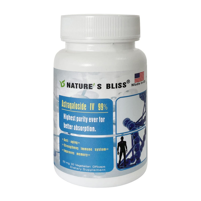 [Australia] - Nature'sbliss Stomach Acid Protected & Super-Absorption Astragaloside IV 99%, Made in USA, 50mg, 30caps 30 Count (Pack of 1) 