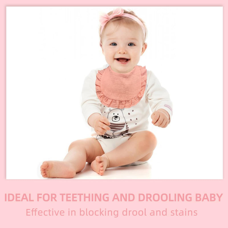 [Australia] - Muslin Baby Bibs for Baby Girls, Muslin Bibs Drool Bandana Bibs Cranberry 