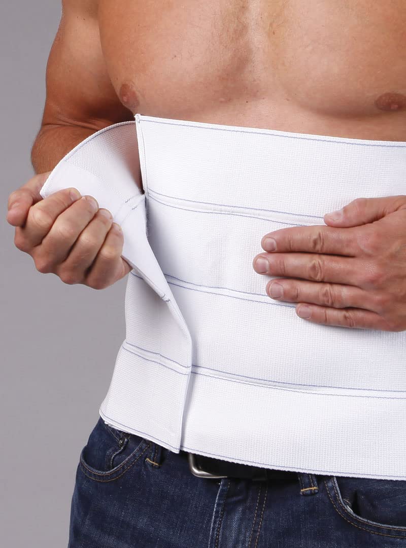 RADE Abdominal Binder, Waist And Stomach Wrap, Hernia And Abdominal Surgery Support, C Section Postpartum Recovery, Core Stabilizer Anti Sciatic Belly Bant For Women And Men (Black, Small) Black