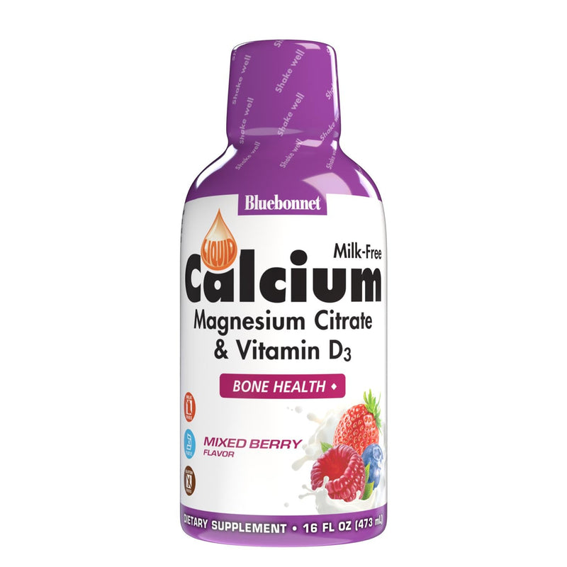BlueBonnet Nutrition Liquid Calcium Magnesium Citrate & Vitamin D3 Daily | Third-party tested for purity and potency; manufactured in the USA