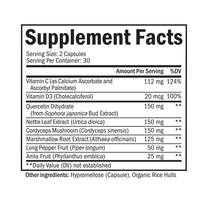 Lung Detox Respiratory & Immune Support Supplement, 60 Capsules | Vitamin D & Cordyceps Help Soothe Respiratory Tissues While Loosening Mucus, Lung Cleanse Vitamins for Women & Men, Non-GMO